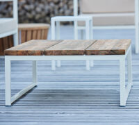 Jan Kurtz - Lux Lounge Couchtisch weiß, Teak - Outlet
