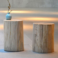 Jan Kurtz - Block Hocker, Eiche, rund, Unikat