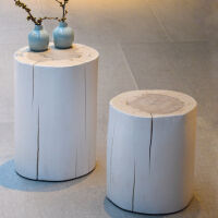 Jan Kurtz - Block Hocker, Kernesche massiv, rund, Unikat